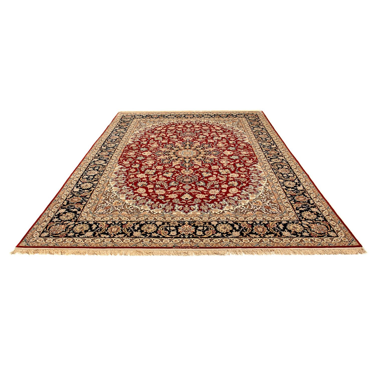 Tappeto Persero - Isfahan - Premio - 357 x 249 cm - rosso scuro