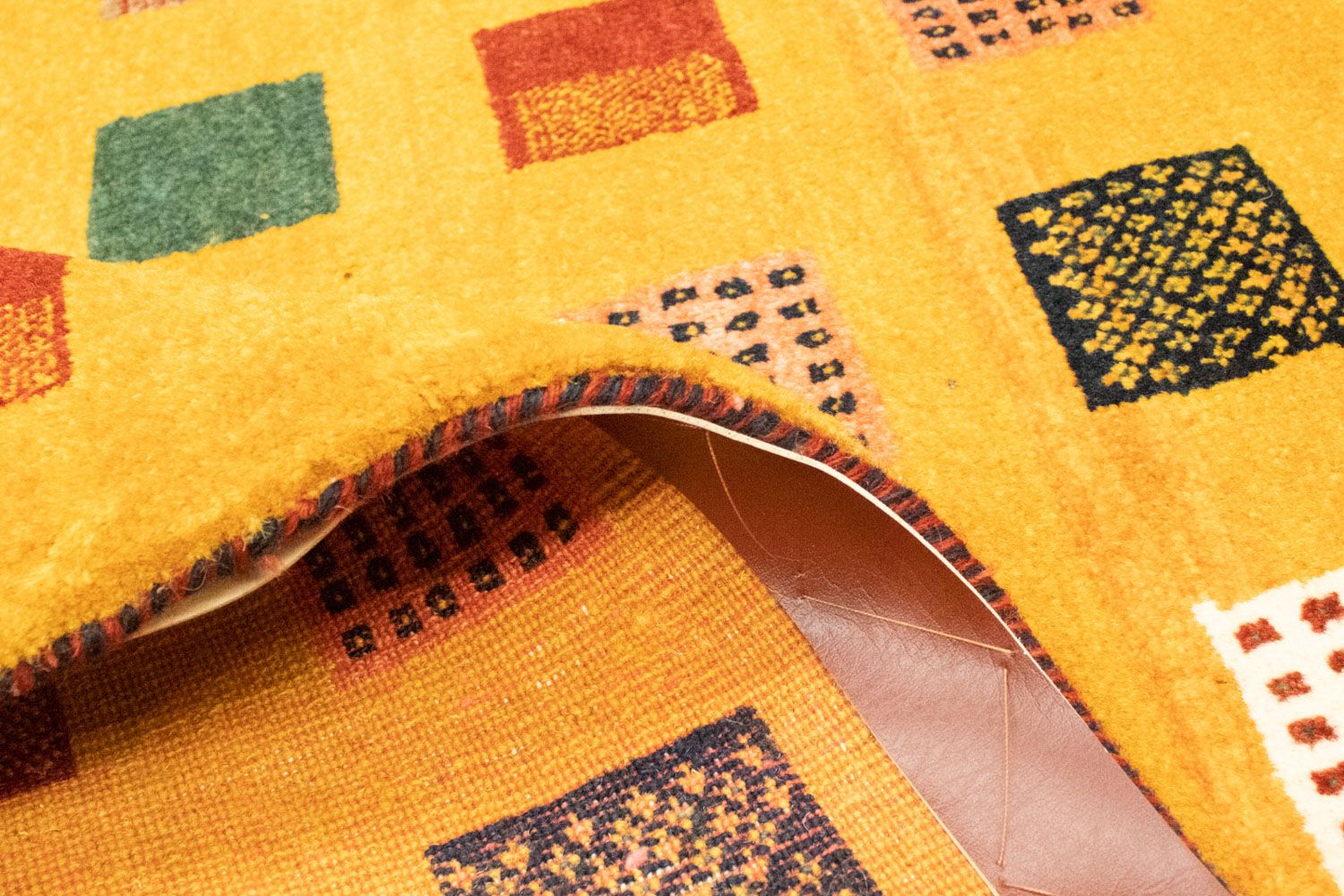 Tappeto Gabbeh - Loribaft Persero - 181 x 130 cm - oro