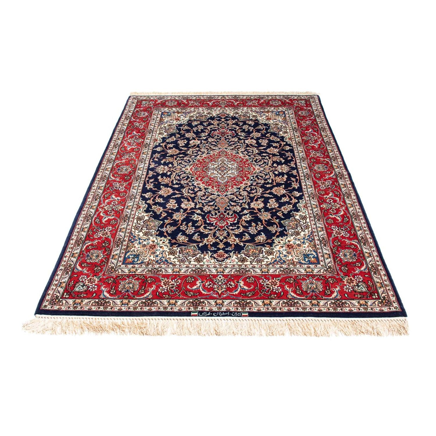 Tappeto Persero - Tabriz - Reale - 198 x 129 cm - blu scuro
