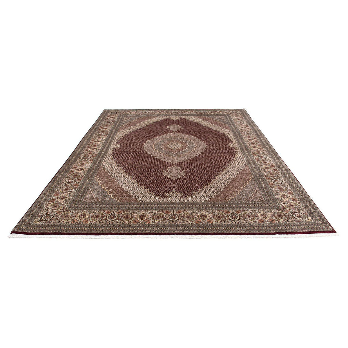 Tappeto Persero - Tabriz - 353 x 253 cm - rosso scuro