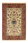 Isfahan Tappeto 110x168cm - Tappeto persiano - Rettangolo / Beige / 110 x 168 cm Rettangolo