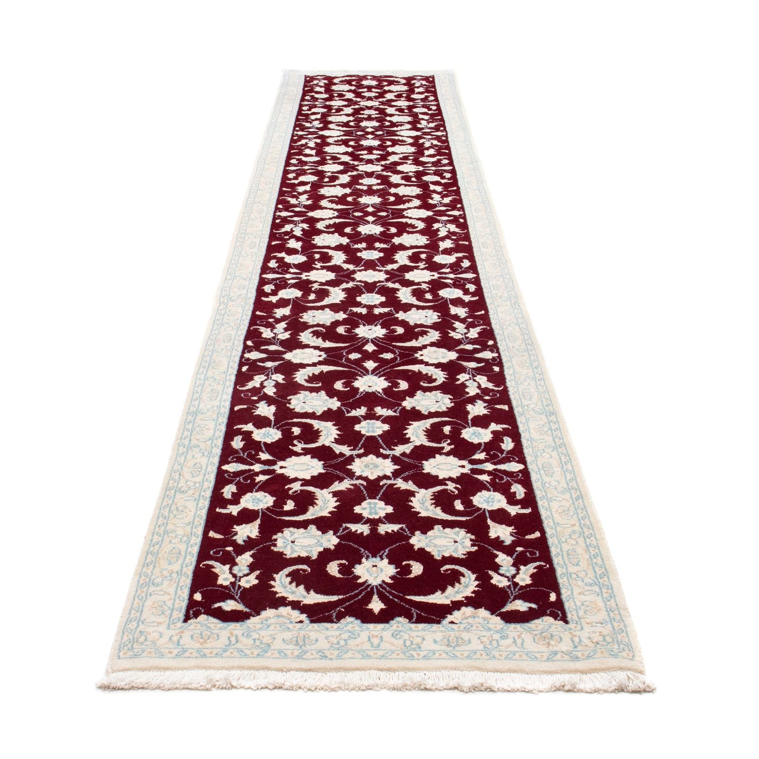 Tappeto corsia Tappeto Persero - Nain - 398 x 84 cm - rosso scuro