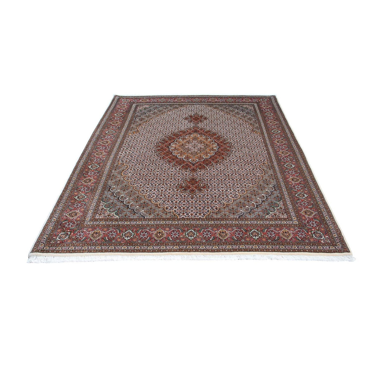 Tappeto Persero - Tabriz - Reale - 208 x 153 cm - marrone chiaro