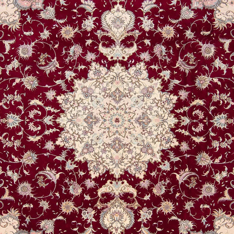 Tappeto Persero - Tabriz - Reale - 293 x 248 cm - rosso scuro