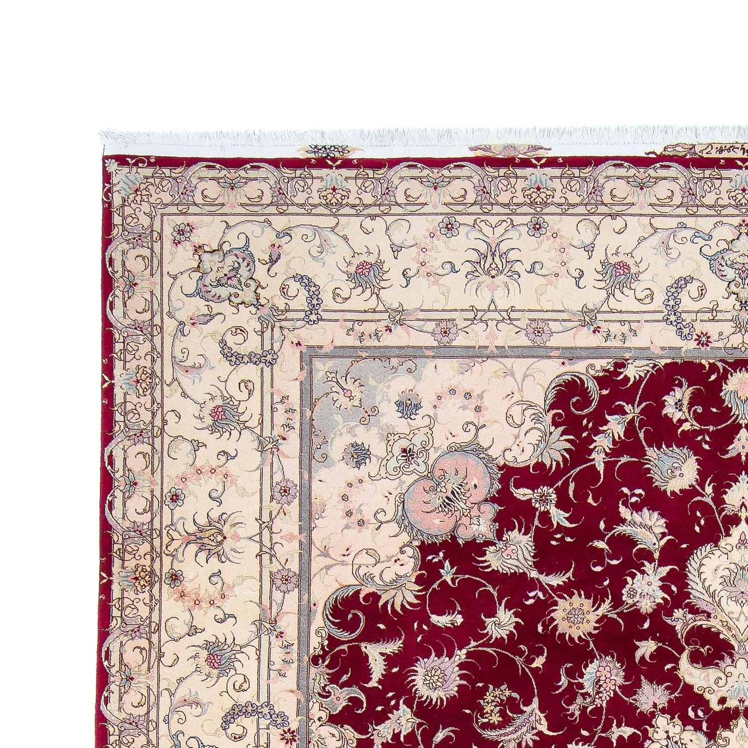 Tappeto Persero - Tabriz - Reale - 293 x 248 cm - rosso scuro
