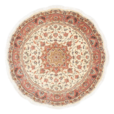 Tappeto Persero - Tabriz - Reale rotondo  - 150 x 150 cm - beige