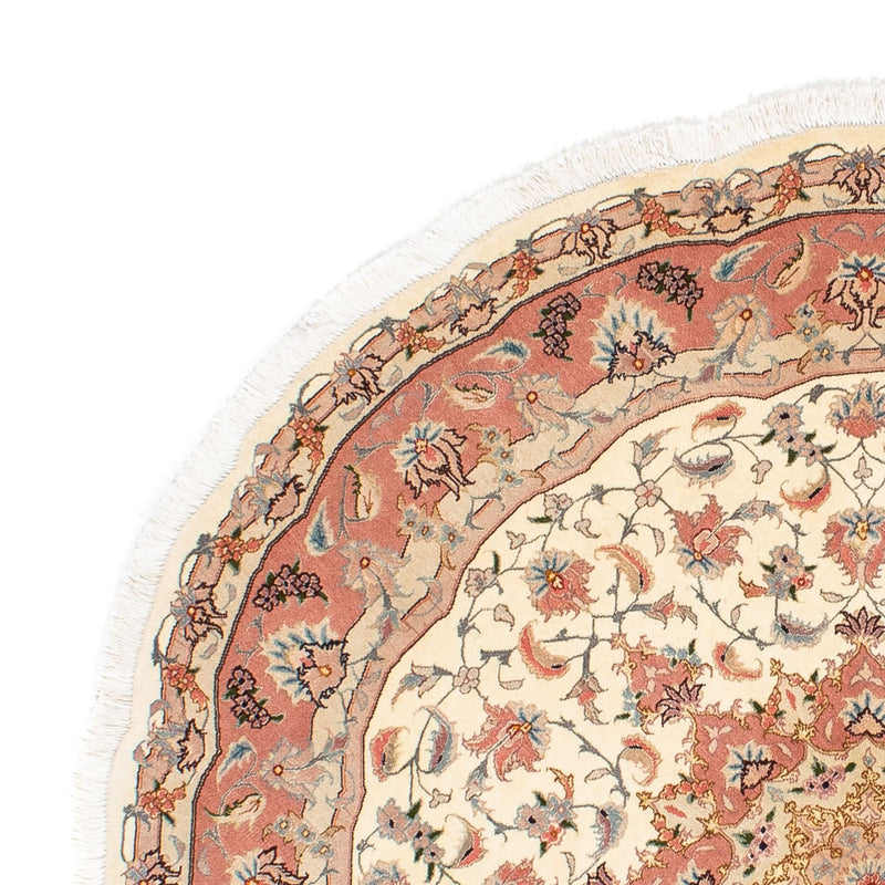 Tappeto Persero - Tabriz - Reale rotondo  - 150 x 150 cm - beige