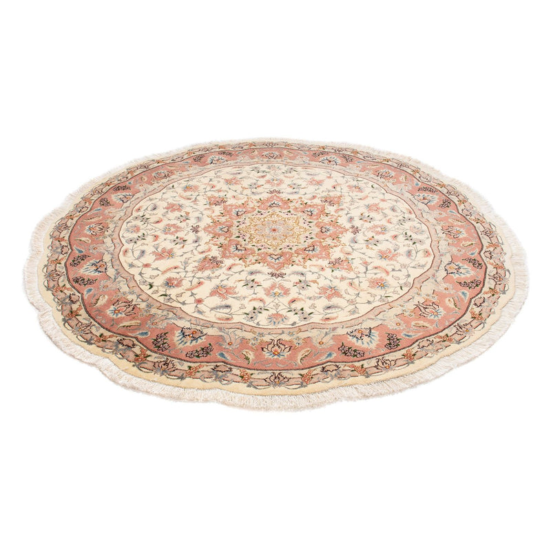 Tappeto Persero - Tabriz - Reale rotondo  - 150 x 150 cm - beige