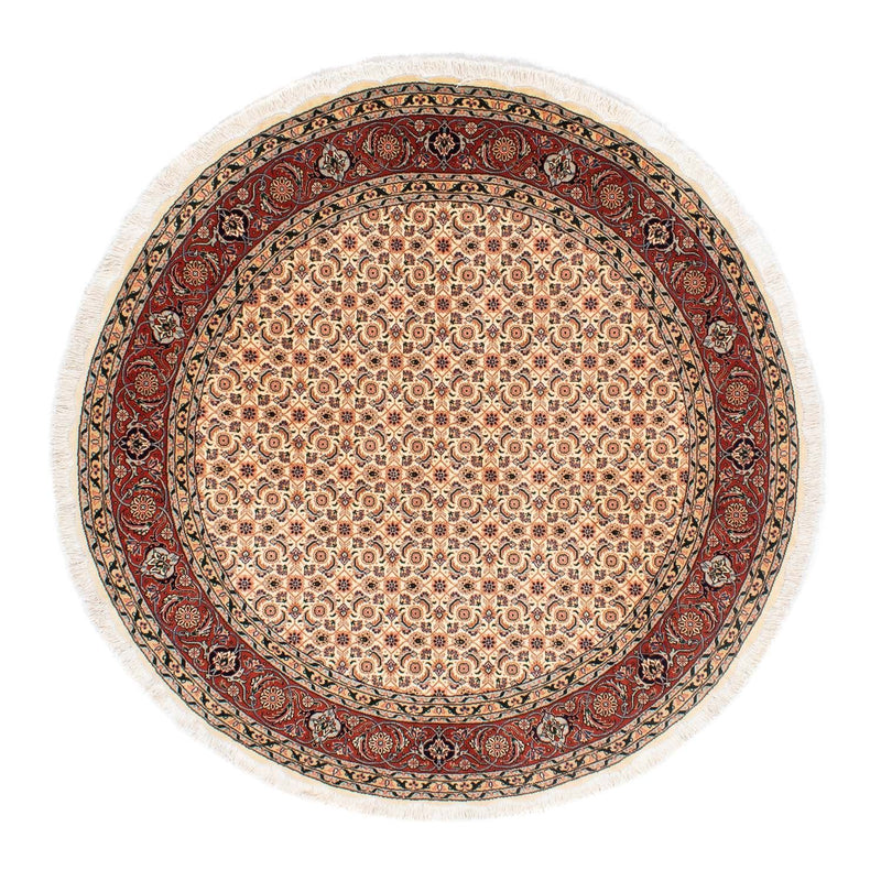 Tappeto Persero - Tabriz - Reale rotondo  - 150 x 150 cm - marrone chiaro