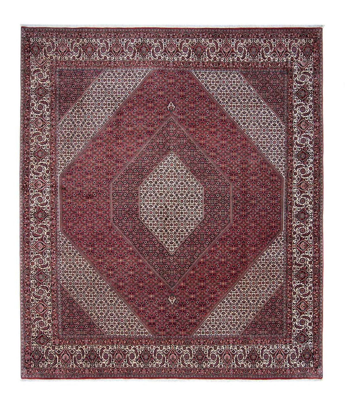 Tappeto Persero - Bidjar - 340 x 300 cm - rosso scuro