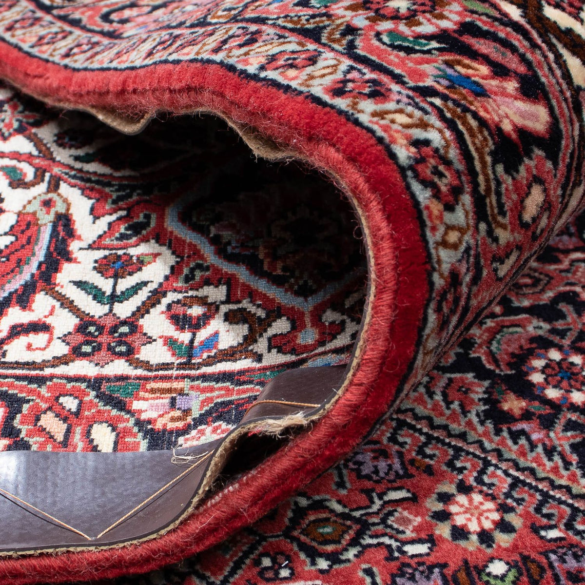 Tappeto Persero - Bidjar - 340 x 300 cm - rosso scuro