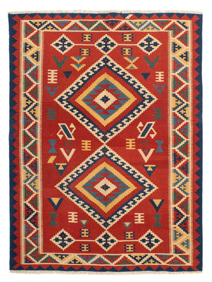 Tappeto Kelim - Orientale - 217 x 160 cm - rosso scuro