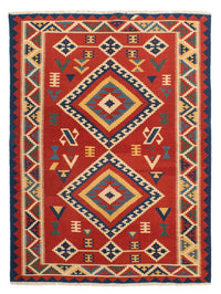 Tappeto Kelim - Orientale - 217 x 160 cm - rosso scuro