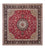 Tappeto Persero - Tabriz quadrato  - 303 x 300 cm - rosso scuro