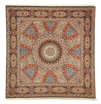 Tappeto Persero - Tabriz - Reale quadrato  - 254 x 248 cm - multicolore