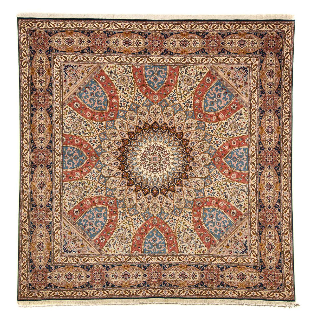 Tappeto Persero - Tabriz - Reale quadrato  - 254 x 248 cm - multicolore