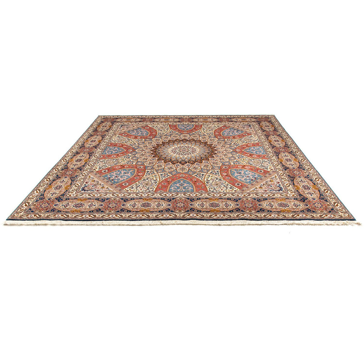 Tappeto Persero - Tabriz - Reale quadrato  - 254 x 248 cm - multicolore