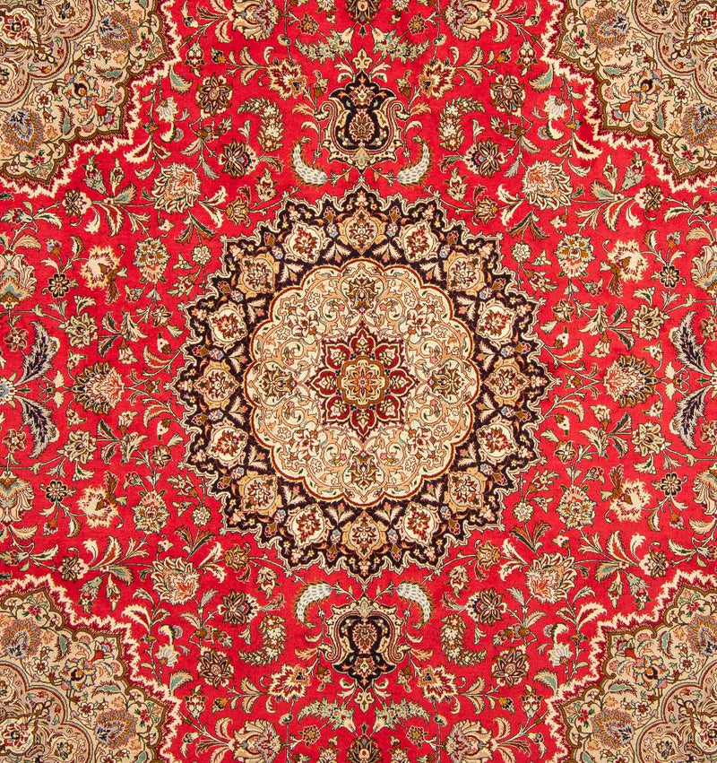 Tappeto Persero - Tabriz - Reale quadrato  - 257 x 254 cm - rosso