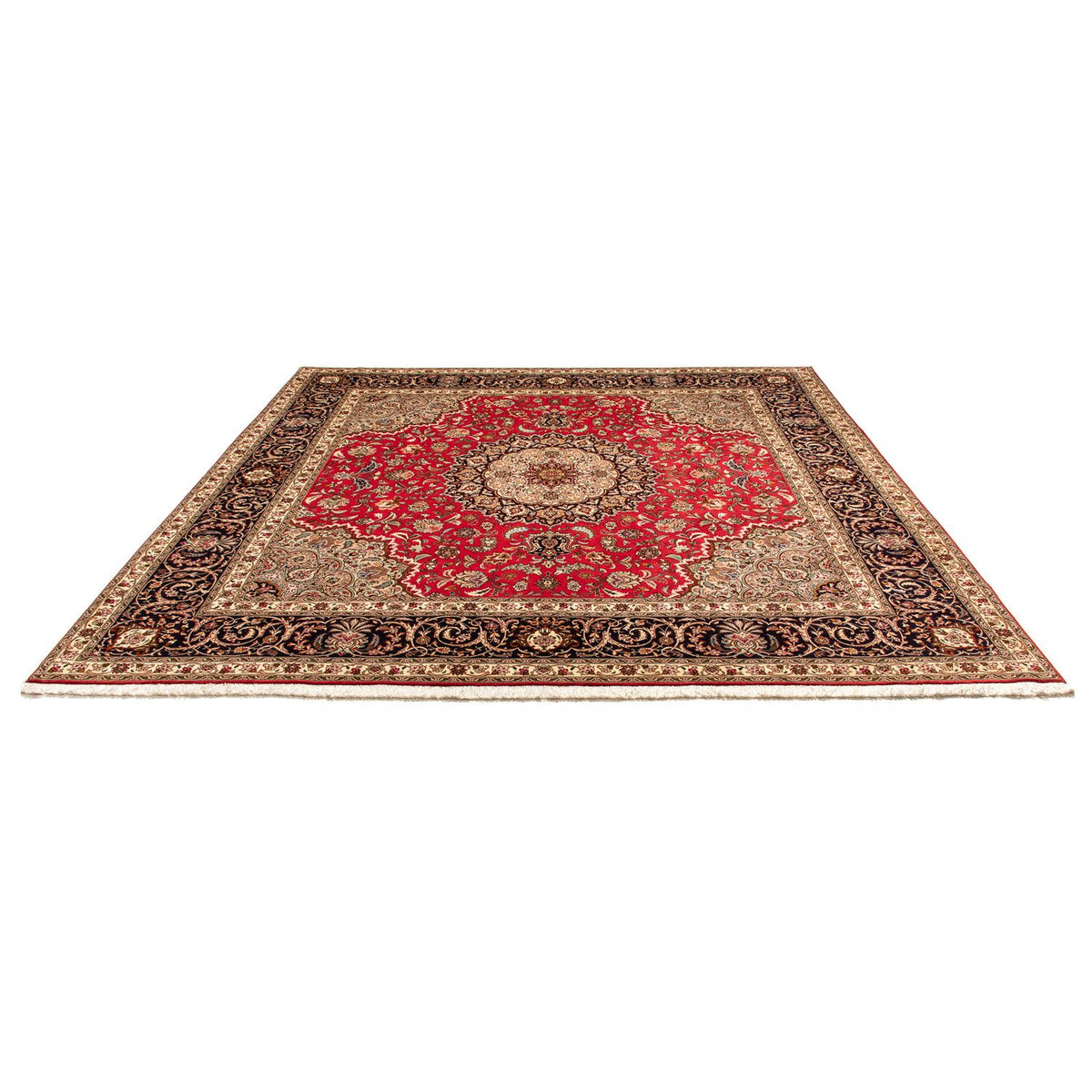 Tappeto Persero - Tabriz - Reale quadrato  - 257 x 254 cm - rosso