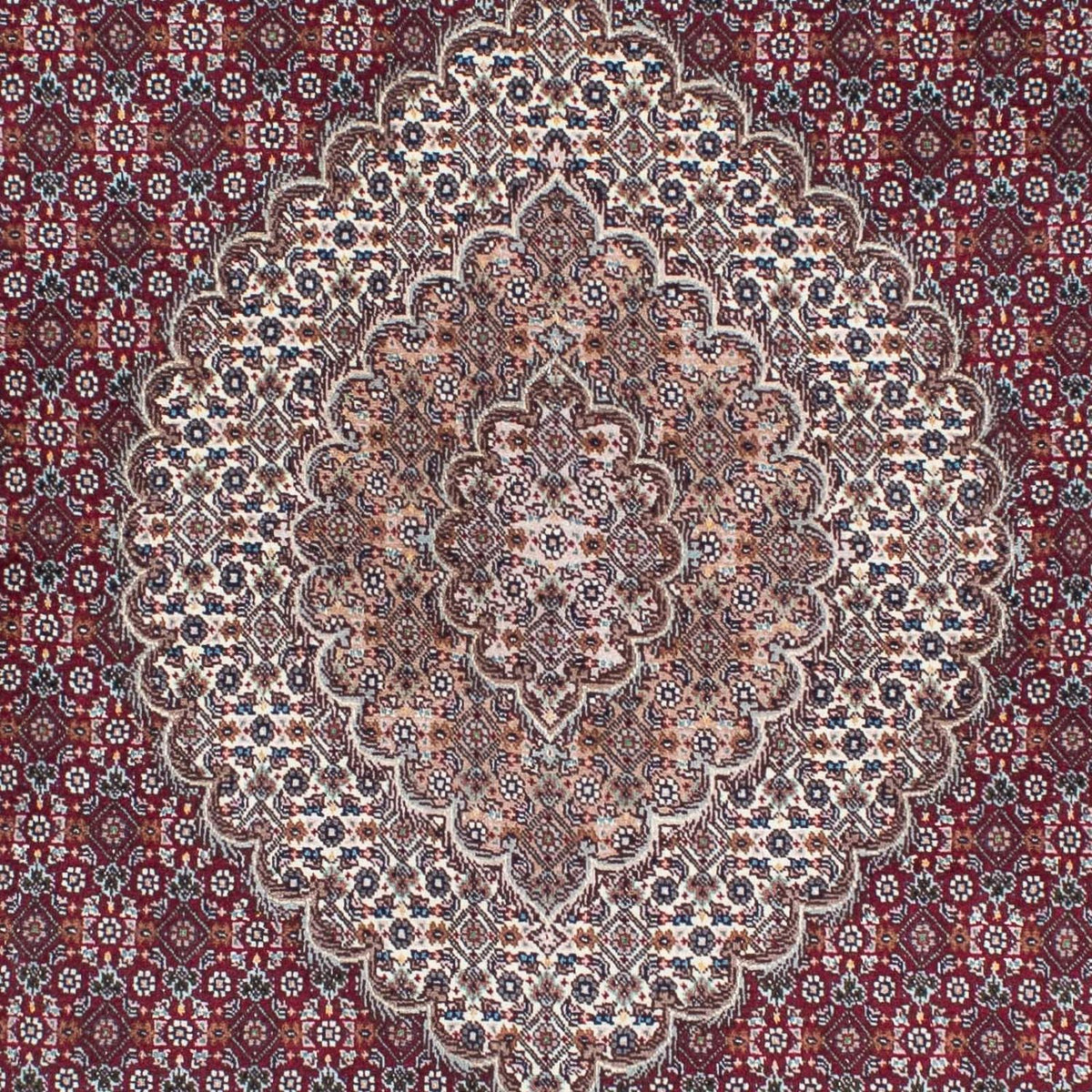 Tappeto Persero - Tabriz - 210 x 152 cm - rosso scuro