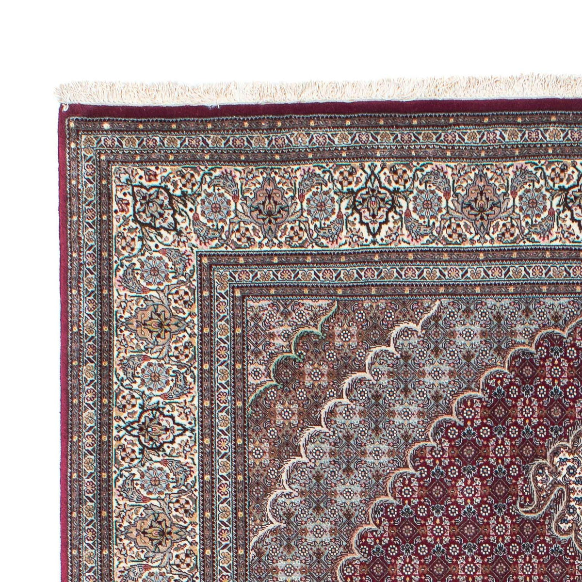 Tappeto Persero - Tabriz - 210 x 152 cm - rosso scuro