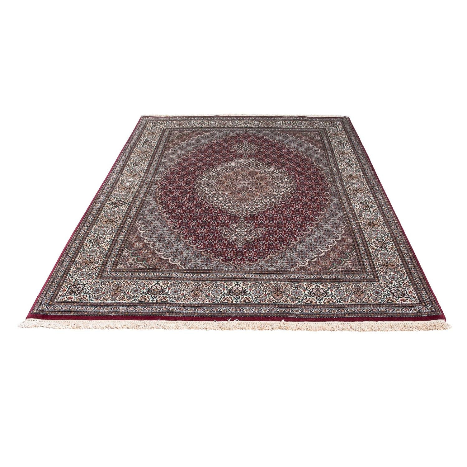 Tappeto Persero - Tabriz - 210 x 152 cm - rosso scuro