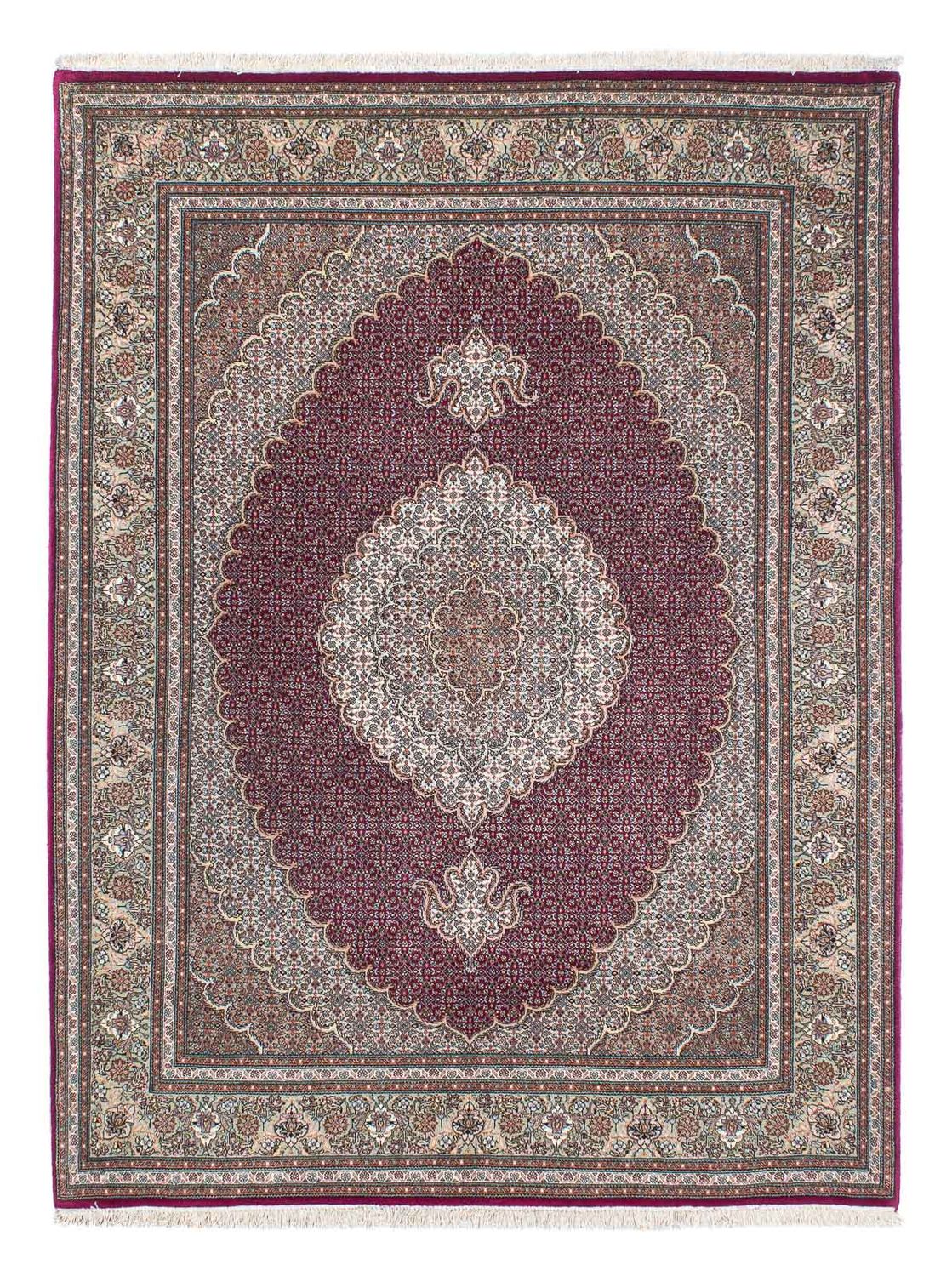 Tappeto Persero - Tabriz - 206 x 153 cm - rosso scuro