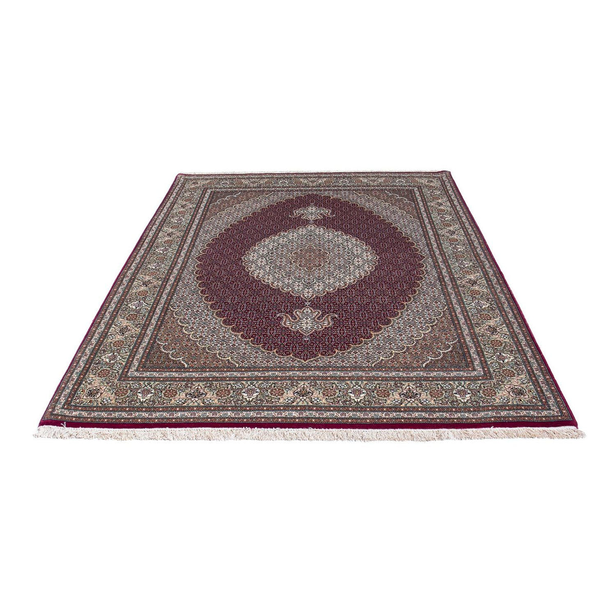 Tappeto Persero - Tabriz - 206 x 153 cm - rosso scuro