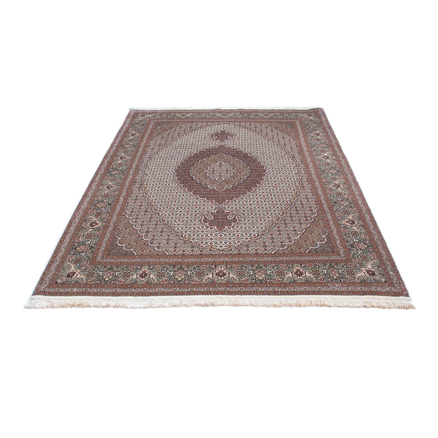 Tappeto Persero - Tabriz - 210 x 151 cm - marrone chiaro