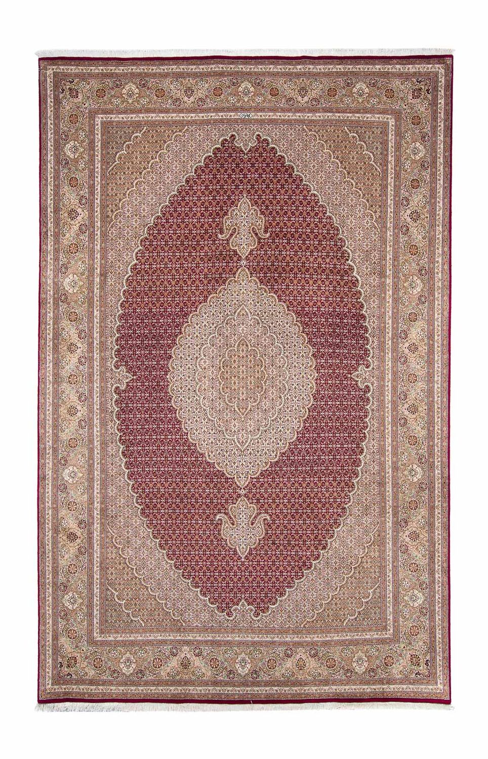 Tappeto Persero - Tabriz - 323 x 204 cm - rosso scuro