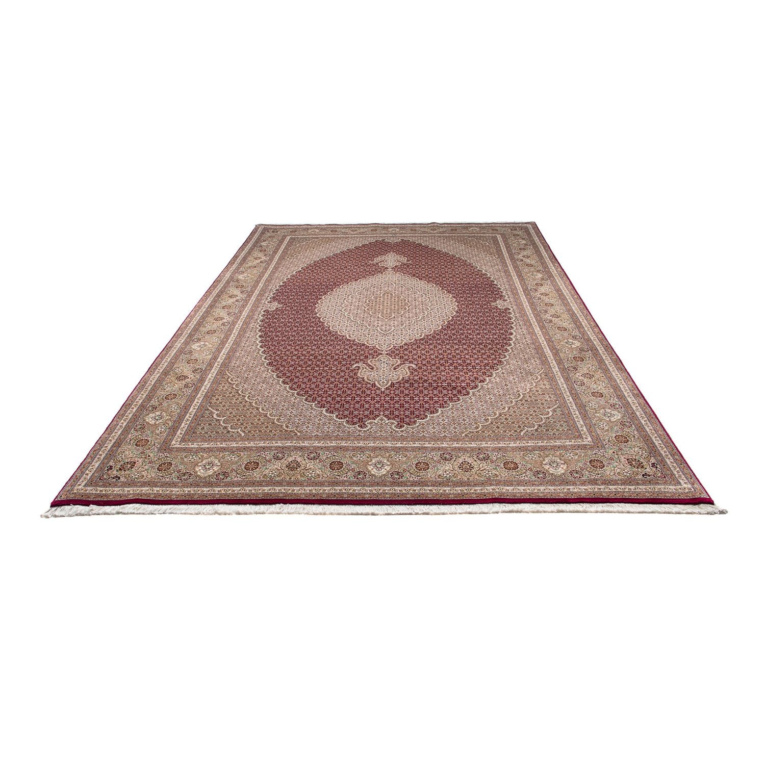 Tappeto Persero - Tabriz - 323 x 204 cm - rosso scuro
