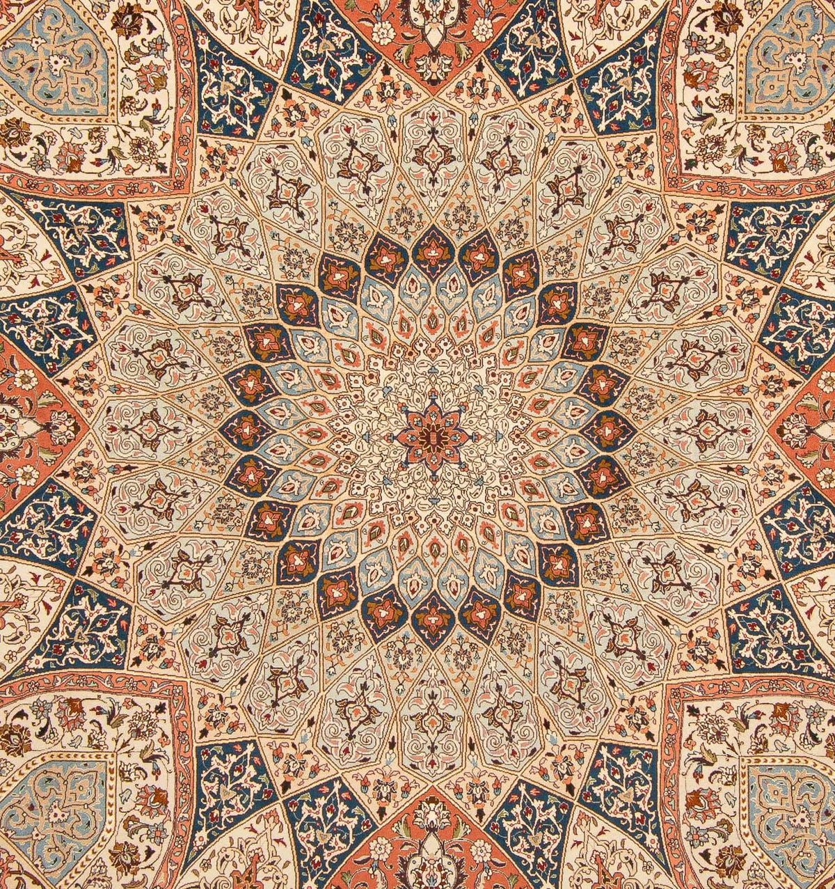 Tappeto Persero - Tabriz - Reale quadrato  - 264 x 253 cm - marrone chiaro