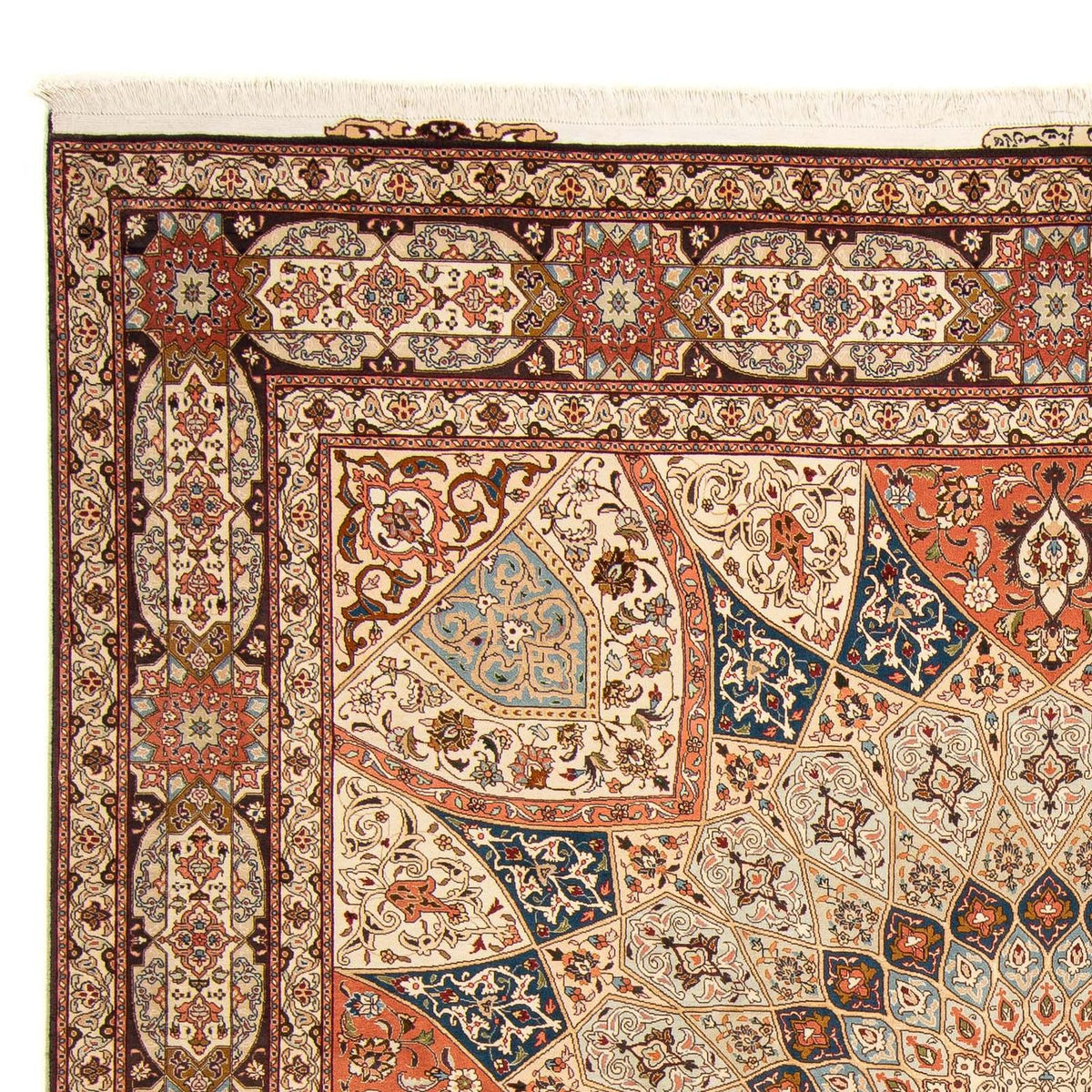 Tappeto Persero - Tabriz - Reale quadrato  - 264 x 253 cm - marrone chiaro