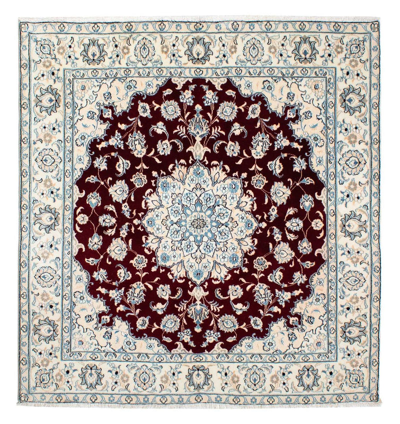 Tappeto Persero - Nain - Reale quadrato  - 156 x 145 cm - rosso scuro