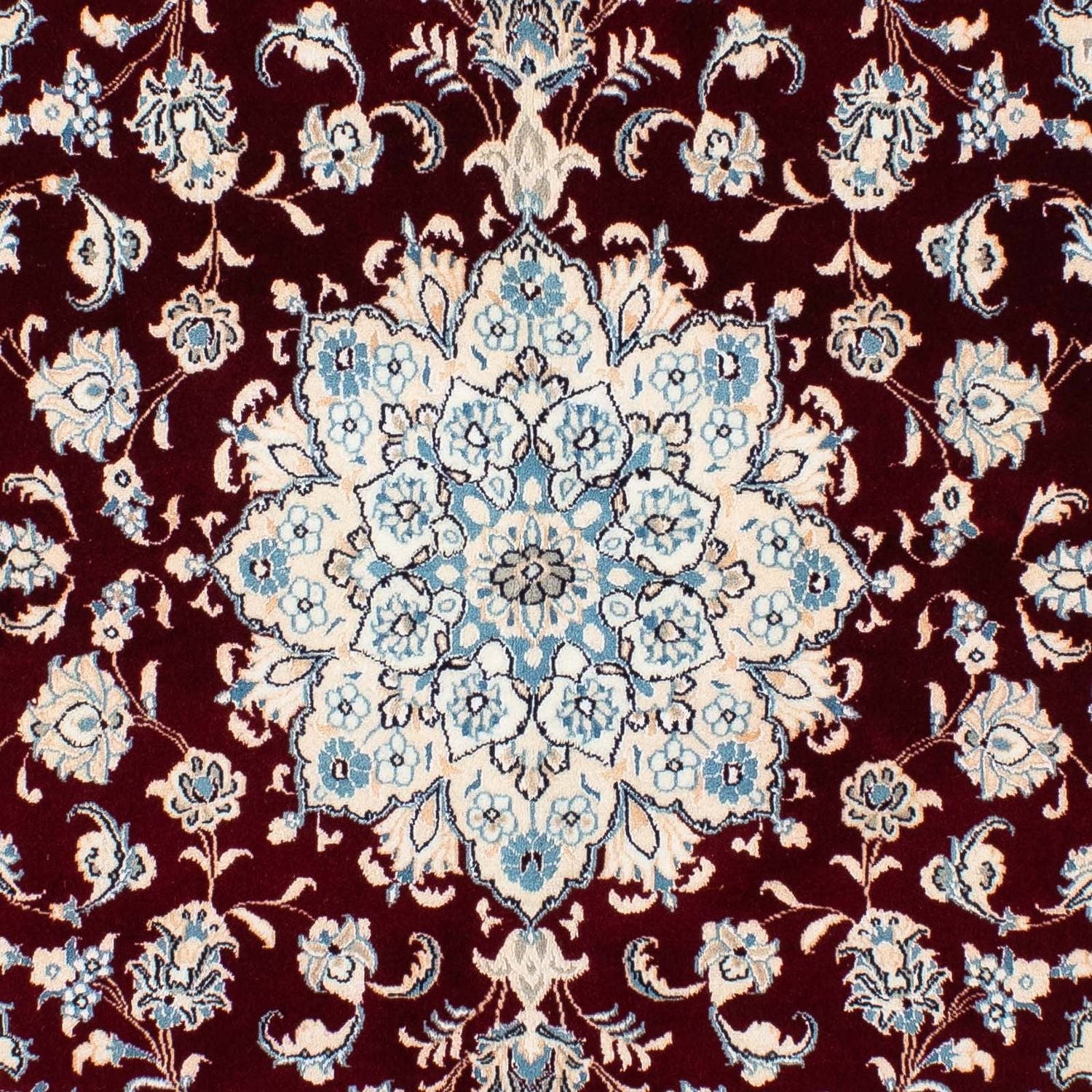 Tappeto Persero - Nain - Reale quadrato  - 156 x 145 cm - rosso scuro