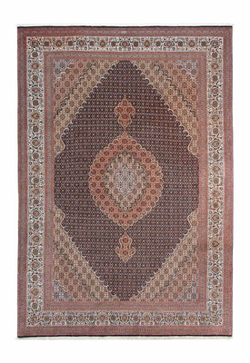 Tappeto Persero - Tabriz - 295 x 206 cm - marrone scuro
