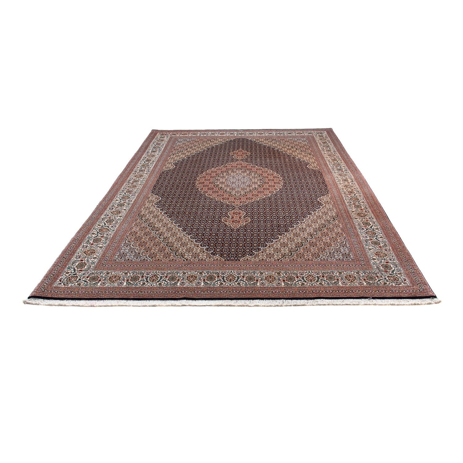 Tappeto Persero - Tabriz - 295 x 206 cm - marrone scuro