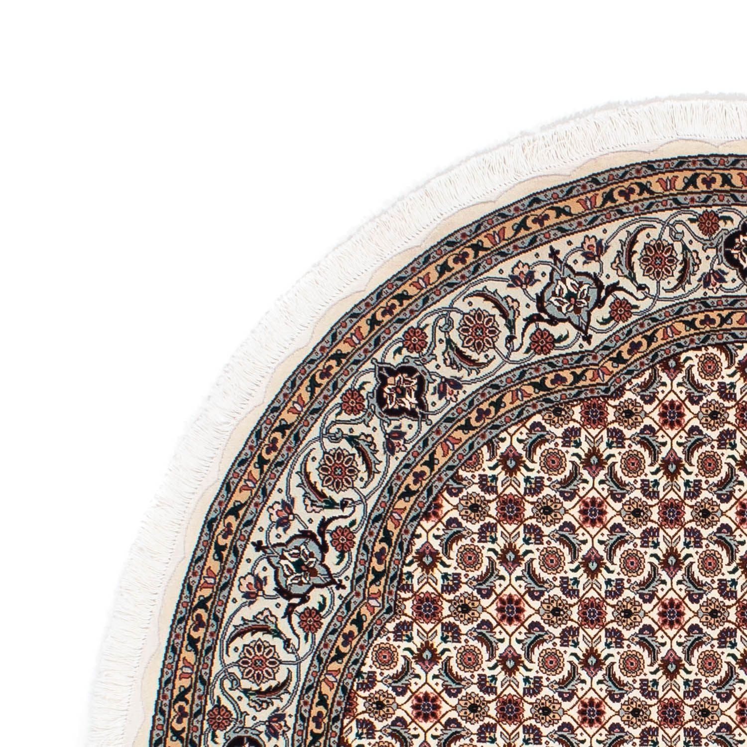 Tappeto Persero - Tabriz - Reale rotondo  - 151 x 151 cm - beige