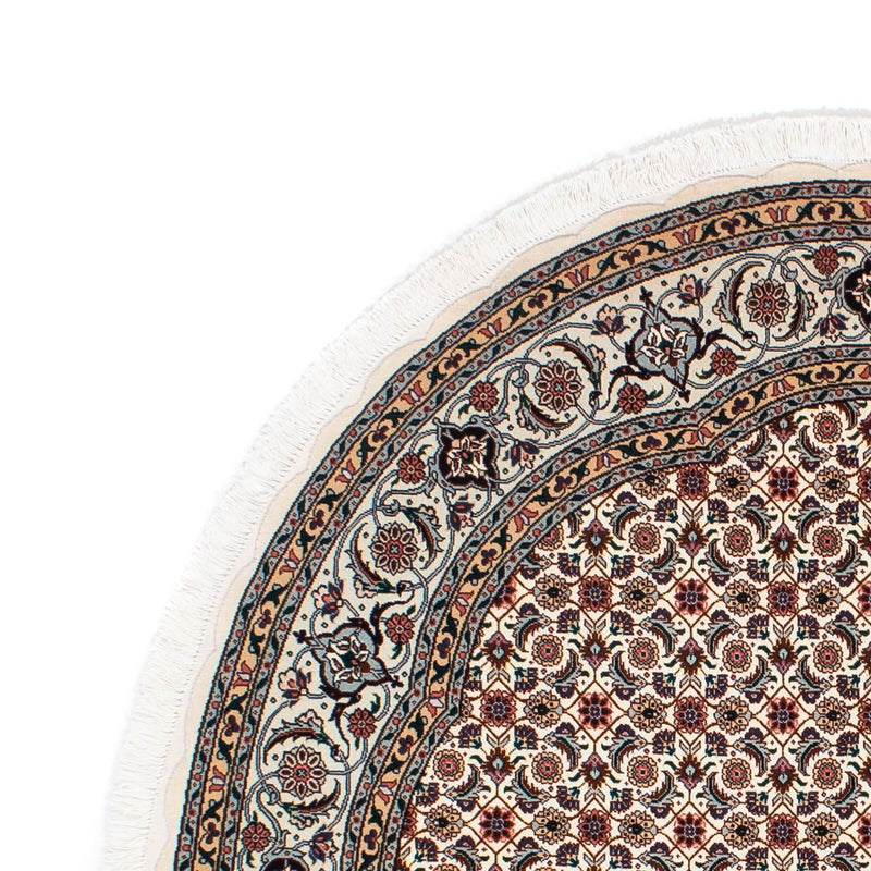 Tappeto Persero - Tabriz - Reale rotondo  - 151 x 151 cm - beige