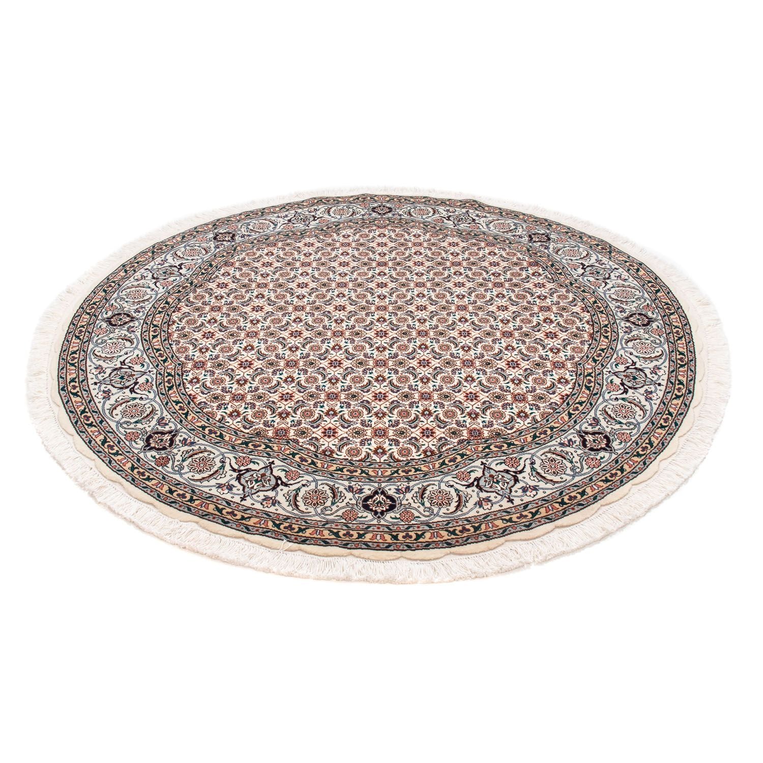 Tappeto Persero - Tabriz - Reale rotondo  - 151 x 151 cm - beige