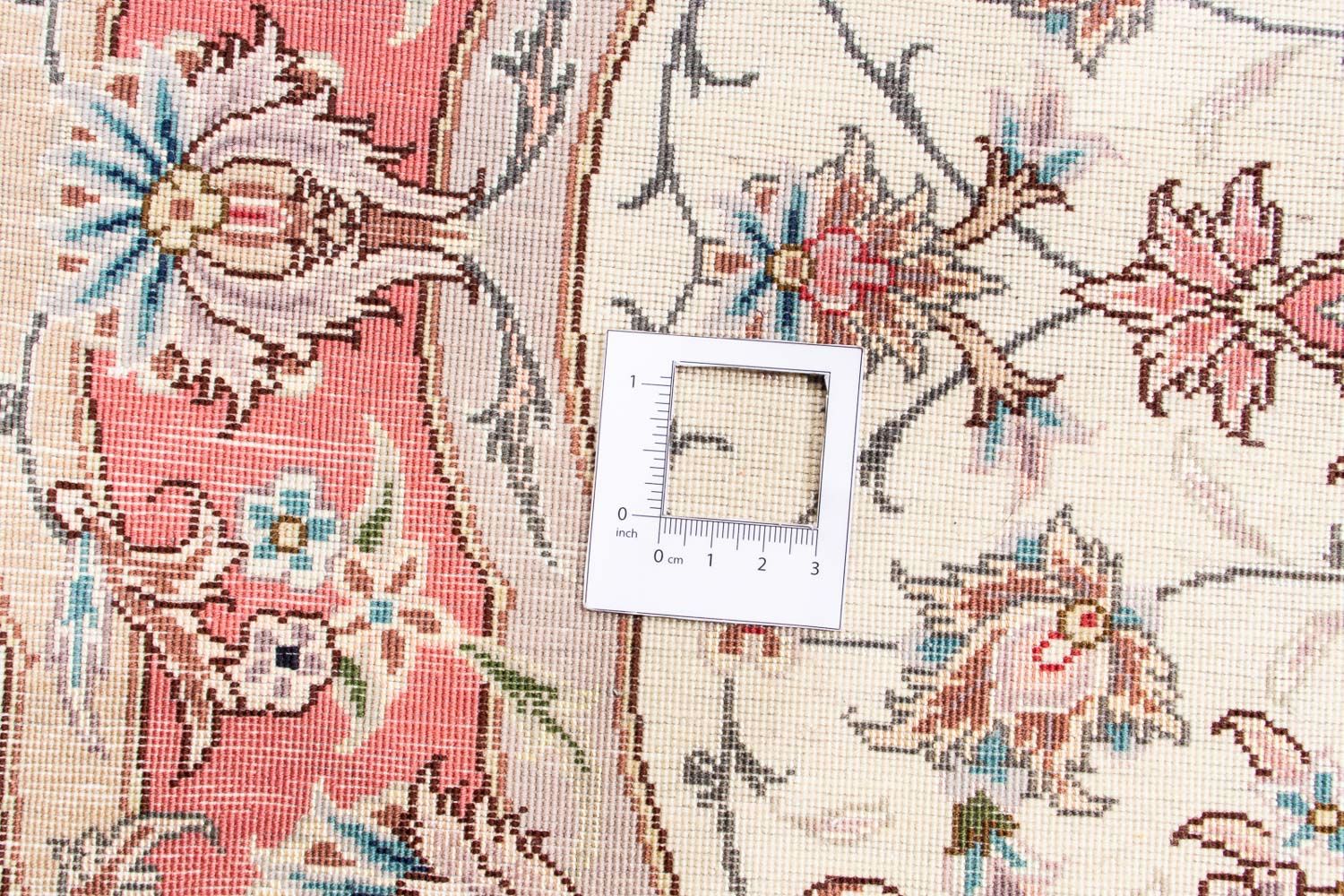 Tappeto Persero - Tabriz - Reale rotondo  - 98 x 98 cm - beige