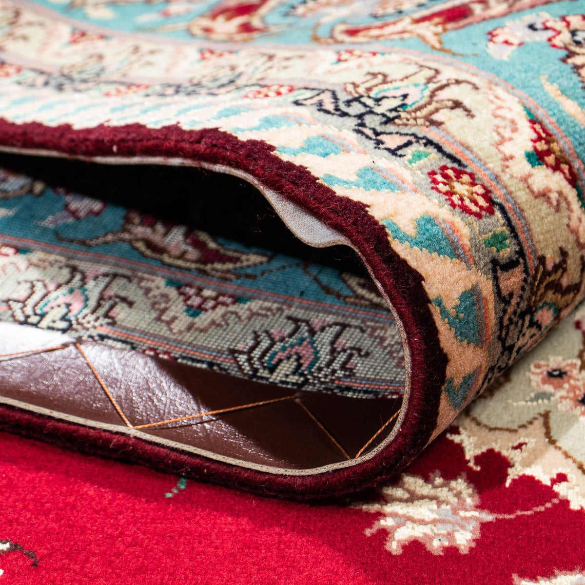 Tappeto Persero - Tabriz - Reale - 204 x 153 cm - rosso scuro