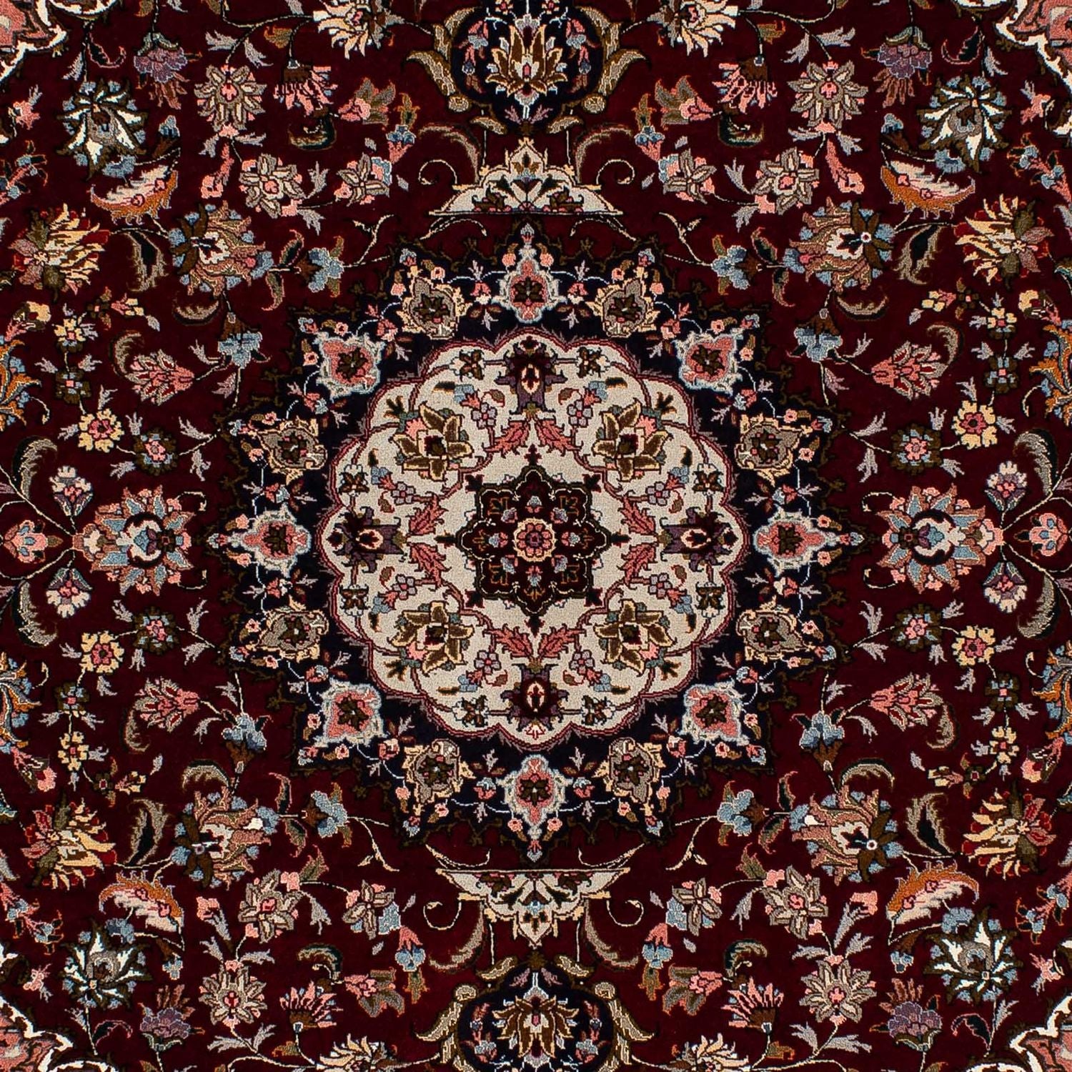 Tappeto Persero - Tabriz - Reale - 214 x 153 cm - rosso scuro