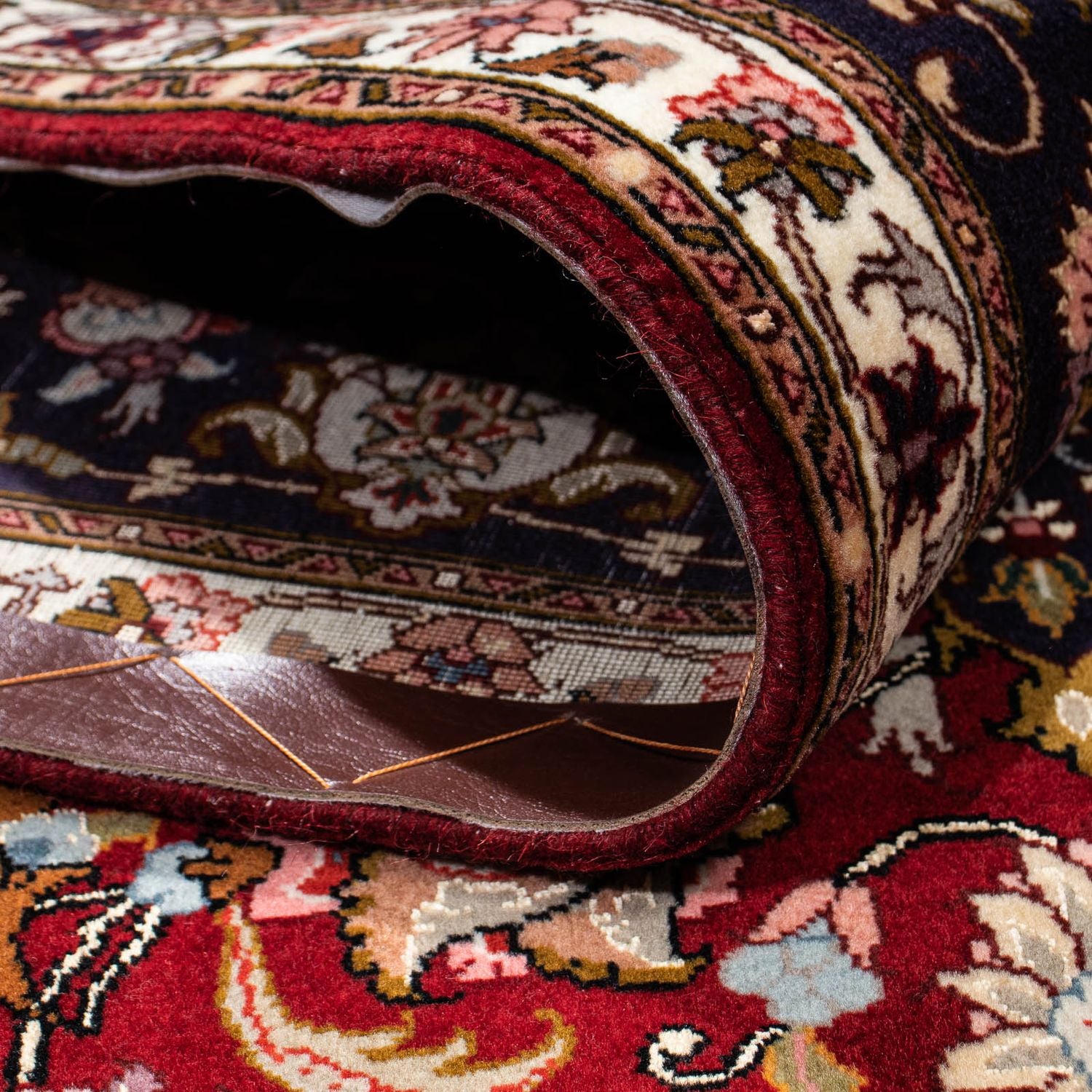 Tappeto Persero - Tabriz - Reale - 214 x 153 cm - rosso scuro