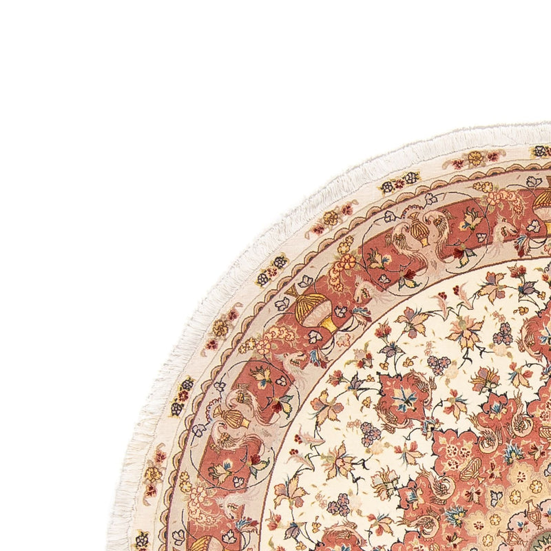 Tappeto Persero - Tabriz - Reale rotondo  - 207 x 207 cm - beige