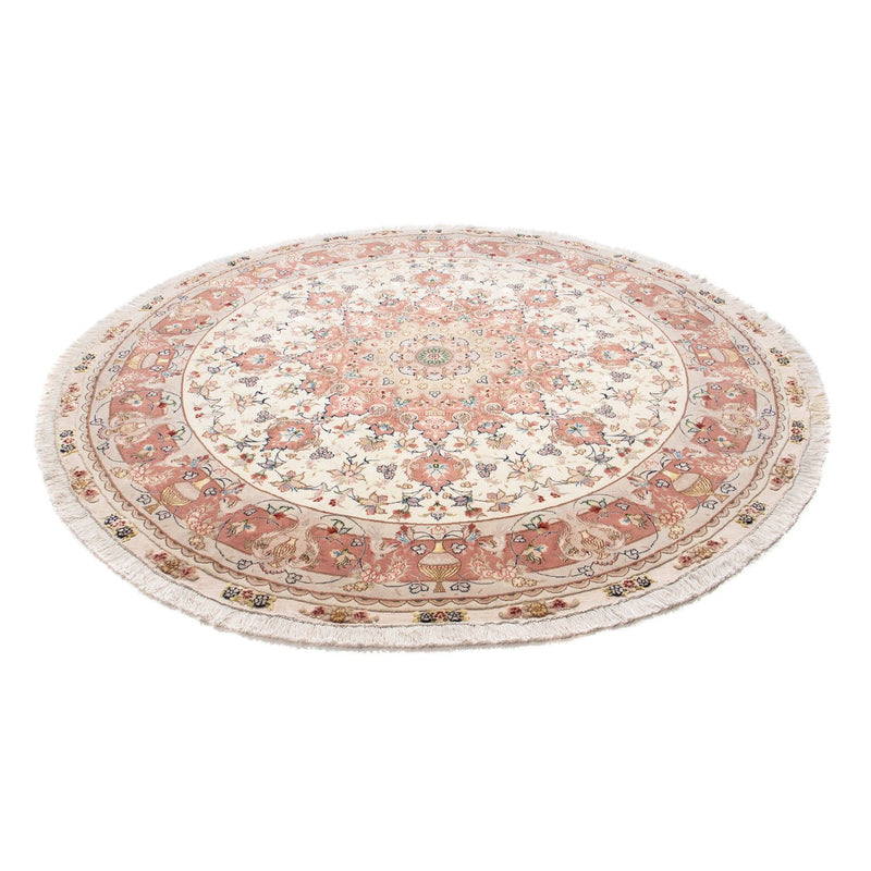 Tappeto Persero - Tabriz - Reale rotondo  - 207 x 207 cm - beige