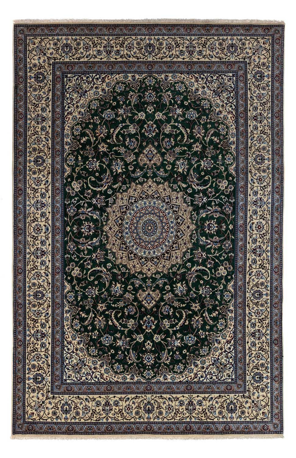 Tappeto Persero - Nain - Reale - 354 x 245 cm - verde scuro