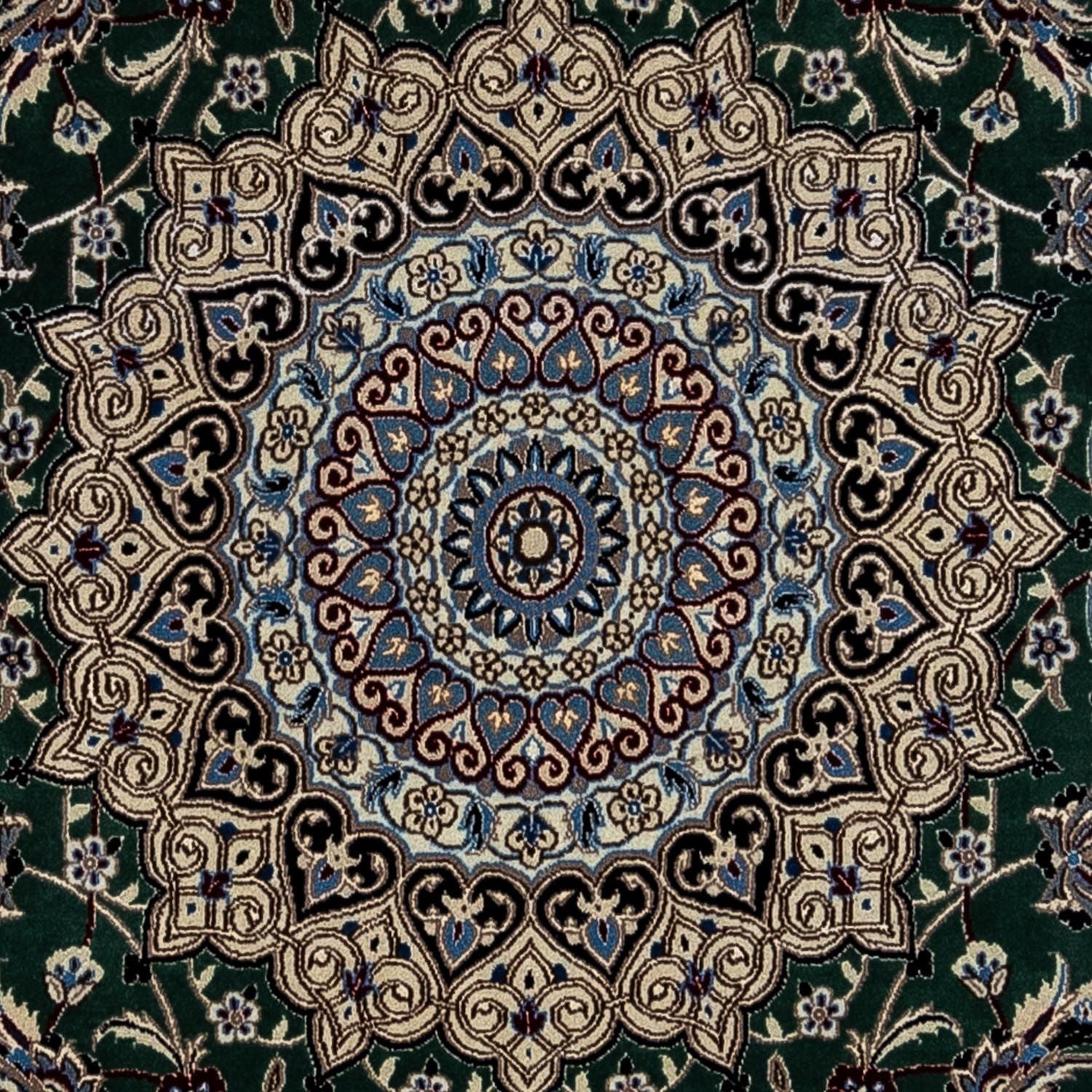Tappeto Persero - Nain - Reale - 354 x 245 cm - verde scuro
