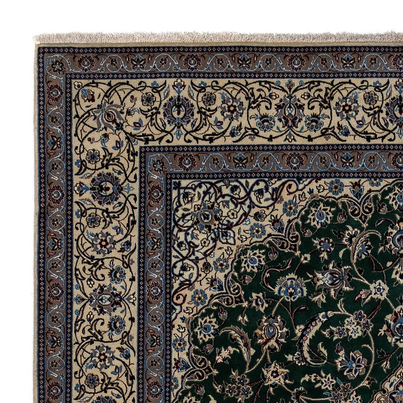 Tappeto Persero - Nain - Reale - 354 x 245 cm - verde scuro