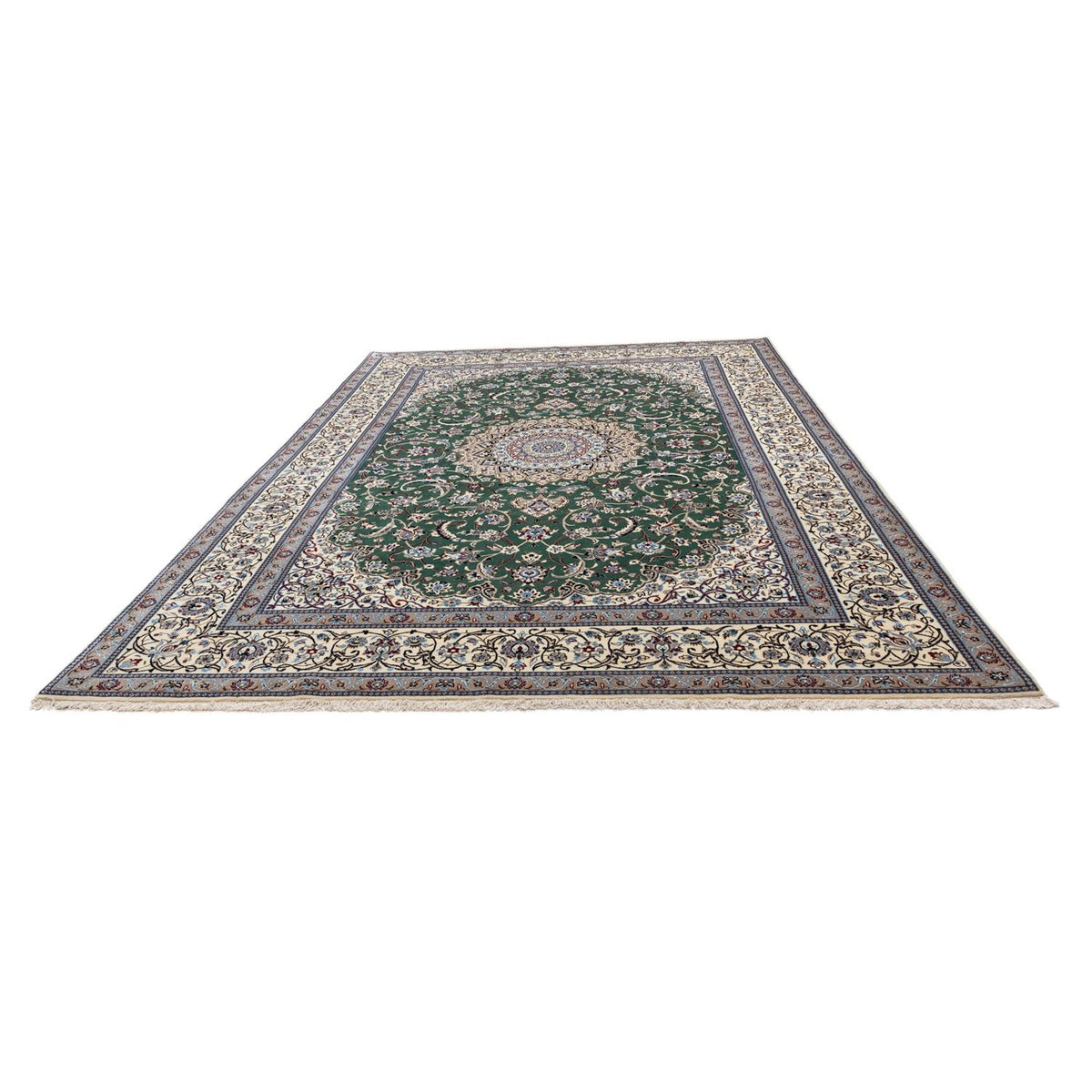 Tappeto Persero - Nain - Reale - 354 x 245 cm - verde scuro